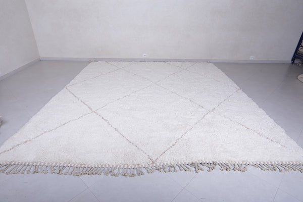 White custom size trellis Moroccan rug – Stylish and versatile