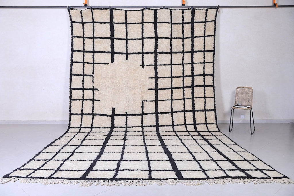 Authentic Moroccan rug - Berber rug - Grid rug