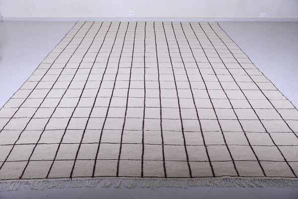 Flatwoven Black Checkered Custom Beige rug