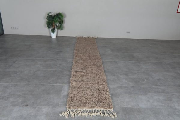 Long Moroccan runner rug 2.2 x 13.1 ft - Handmade wool Berber hallway runner