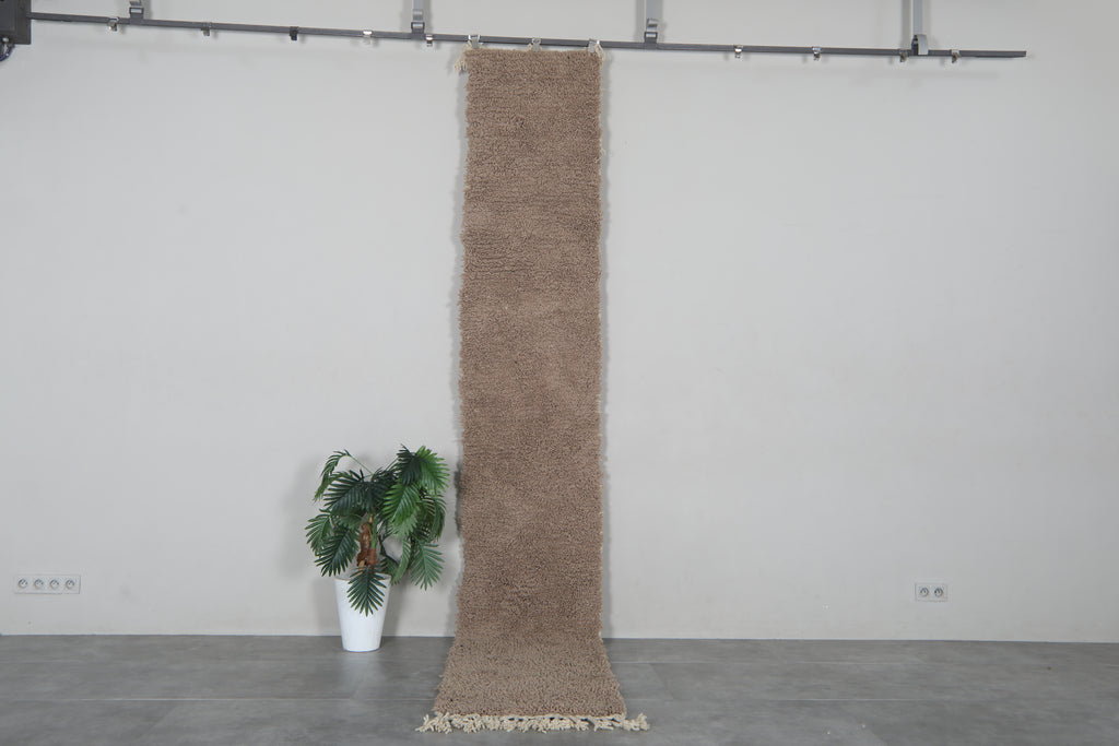 Long Moroccan runner rug 2.2 x 13.1 ft - Handmade wool Berber hallway runner
