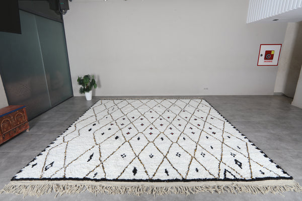 Handmade moroccan rug 11 x 12.1 feet - Handmade berber rug - Moroccan wool rug