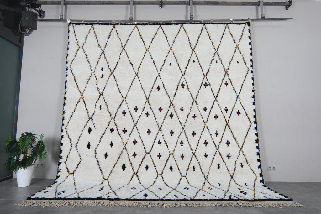 Handmade moroccan rug 11 x 12.1 feet - Handmade berber rug - Moroccan wool rug