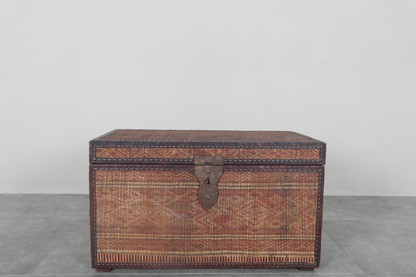 Vintage Moroccan chest  H 18.8 inches x W 32.2 inches x D 18.1 inches