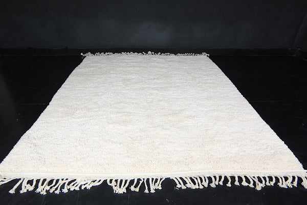 Classic white Moroccan rug - Custom handmade design