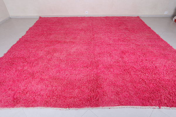 Bold brink pink Moroccan rug in custom dimensions