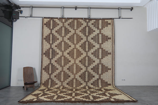 Large tuareg rug – Handwoven 9.7x15 ft geometric mat