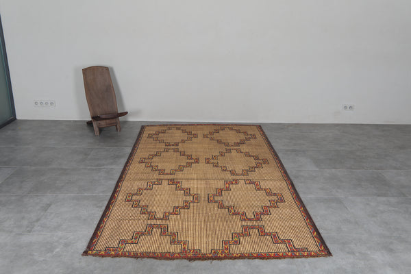 Vintage handmade tuareg rug 5.3 X 10 Feet