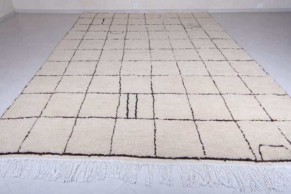 Custom handmade Moroccan rug - Wool rug with unique grid design