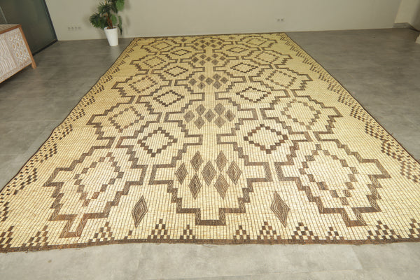 Tuareg rug - Handwoven geometric diamond pattern - 10.3 ft X 16.3 ft