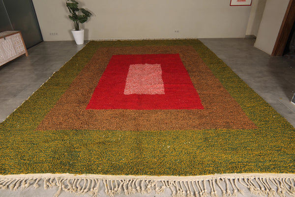 Bold multicolor geometric Moroccan rug - 12.2 FT Х 17.9 FT