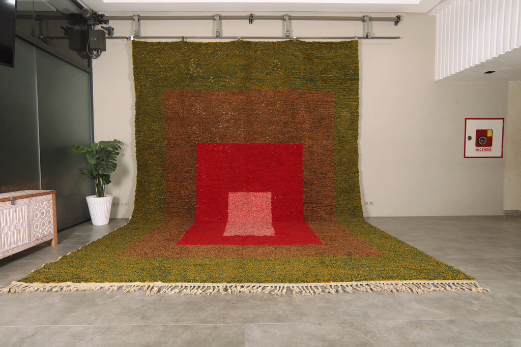 Bold multicolor geometric Moroccan rug - 12.2 FT Х 17.9 FT