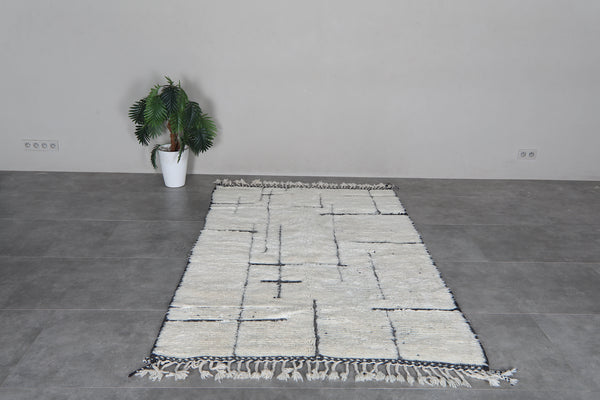 Handmade Moroccan Rug 4.8 x 7.8 Feet - Handmade Berber Rug - Moroccan Wool Rug