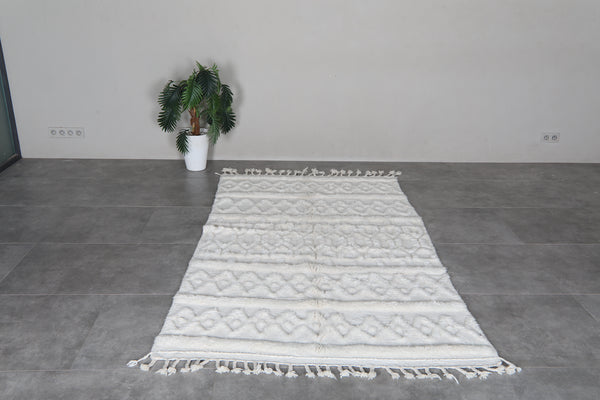 Handmade Moroccan Rug 4.6 x 8.1 Feet - Handmade Berber Rug - Moroccan Wool Rug