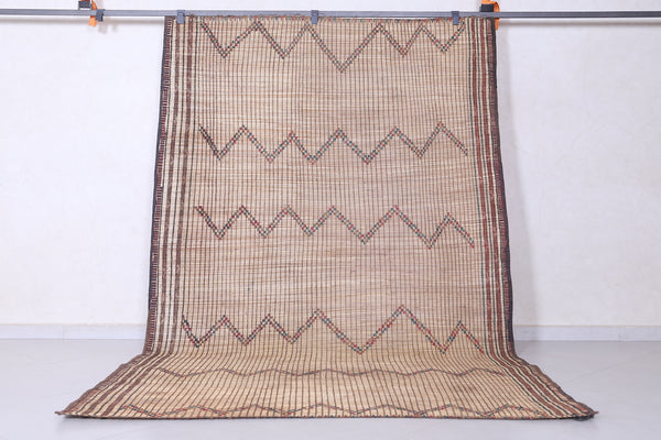 Vintage handmade Moroccan tuareg rug 5.8 X 9.1 Feet