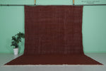 Large Moroccan Rug – Rich Solid Brown | 10 FT x 13.6 FT