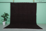 Moroccan Rug – Deep Black Solid Design | 8.7 FT x 10.7 FT