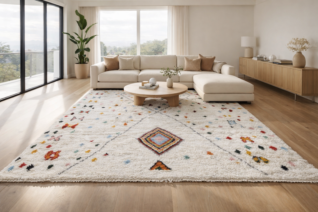 Custom Moroccan rug berber colorful patterns