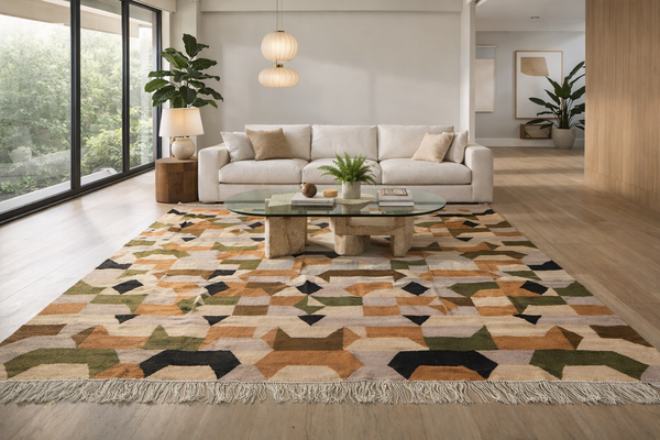 Geometric moroccan rug – Handwoven wool berber carpet– Custom sizes