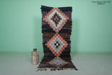 Vintage Handmade Moroccan Berber Runner Rug – 3.1 x 7.7 ft | Unique Moroccan Carpet