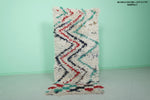 Vintage Handmade Moroccan Azilal Runner Rug – 3 x 7 FT, Vibrant Zigzag Design
