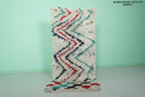 Vintage Handmade Moroccan Azilal Runner Rug – 3 x 7 FT, Vibrant Zigzag Design