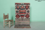 Vintage Handmade Moroccan Runner Rug 2.4 FT X 4.7 FT | Tribal Boho Design