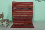 Handwoven Kilim 3.2 FT x 4.7 FT – Authentic Moroccan Rug