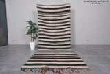 Long Moroccan Rug 4.5 FT x 11.2 FT – Handwoven Striped Design