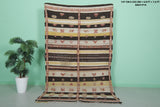 Vintage Moroccan Handwoven Kilim 4.8 FT x 7.6 FT – Traditional Geometric Design