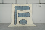 Contemporary Moroccan Wool Rug – 6.7 FT x 7.9 FT Handmade Wool Carpet