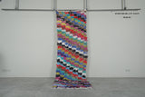 Diagonal Stripe Vintage Boucherouite Rug – 3 ft x 9.6 ft