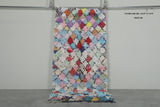 Colorful Diamond Patchwork Boucherouite Rug – 3.6 ft x 7.2 ft