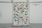 Colorful Moroccan Boucherouite Rug – 3.5 x 6 Feet Handwoven Shag Carpet
