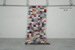 Colorful Moroccan Boucherouite Rug – 3 x 7.8 Feet Handwoven Runner rug