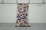 Colorful Moroccan Boucherouite Rug – 3 x 7.8 Feet Handwoven Runner rug