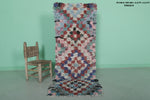 Vintage Handmade Runner Rug – 2.2 FT × 6.2 FT | Colorful Moroccan Boucherouite