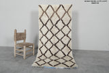 Moroccan Berber Rug – 2.7 x 5.9 FT | Handwoven Diamond Pattern