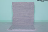 Moroccan Rug – Subtle Gray with Fringe Detailing | 3.1 FT x 4.9 FT