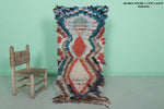 Handwoven Moroccan Rug 1.9x4.8 Feet | Bold Bohemian Style