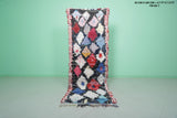 Handmade Moroccan Boucherouite Runner Rug - Colorful Patchwork 2.7 FT x 7.5 FT