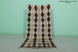 Handmade berber moroccan rug 3.1 FT X 6.3 FT