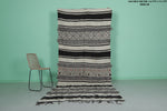 Vintage Moroccan Rug – 4.7 FT × 11.1 FT | Handwoven with Geometric Design