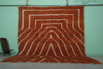 10.8 x 11.6 FT Moroccan Rug – Earthy Orange with Bold Geometric Design