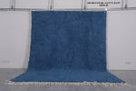 8.2 x 10.4 FT Deep Blue Moroccan Wool Rug - Plush Handmade Floor Rug