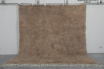 Moroccan Wool Rug - 8.4 x 9.1 ft | Natural Earth Tone, Handcrafted