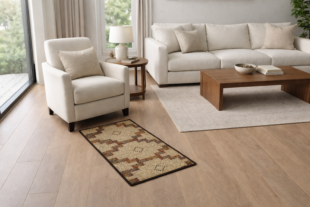 Tuareg rug - 1.4 x 2.8 ft Handwoven natural fiber mat