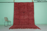 Red Vintage Handmade Moroccan Berber Rug – 7.2 FT X 11.3 FT | Authentic Artisan Crafted Design