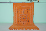 Orange Moroccan Handwoven Kilim 5 FT x 7.6 FT – Vibrant Traditional Wool Rug