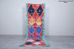 Entrada colorida alfombra marroquí boucherouite 3 pies x 9.8 pies